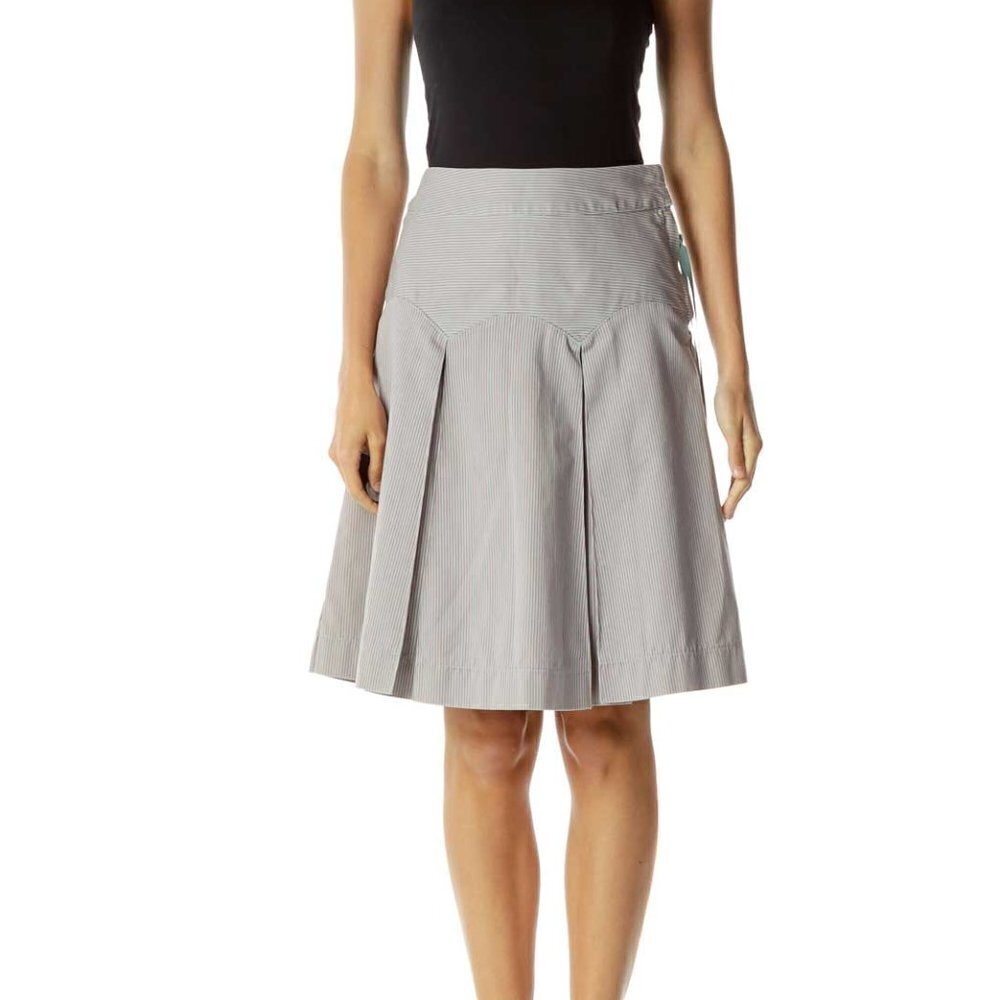 MARC JACOBS Purple Pink Pinstripe A-Line Skirt